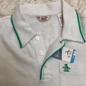 Original Penguin NWT sz 10 boys polo shirt white